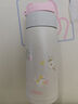 膳魔師（THERMOS）兒童保溫杯小學(xué)生開(kāi)學(xué)必備吸管水杯貓狗系列男女水壺600ml粉 曬單實(shí)拍圖