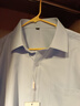 羅蒙長(cháng)袖襯衫男士四季款大碼襯衫商務(wù)休閑純色斜紋小碼襯衣男 藍色41 曬單實(shí)拍圖