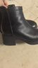 天美意女靴商場(chǎng)同款厚底純色女時(shí)裝靴新款 黑色 36 曬單實(shí)拍圖