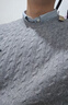 Teenie Weenie【云朵毛衣】小熊男裝2025秋冬新品圓領(lǐng)絞花軟糯針織衫男女同款 灰色 XL (180) 曬單實(shí)拍圖