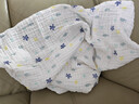 潔麗雅（Grace）A類(lèi)純棉嬰兒紗布浴巾男女寶寶洗澡巾新生兒用品大毛巾被110*110cm 曬單實(shí)拍圖