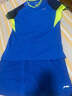 李寧（LI-NING）套裝短袖上衣新款速干大賽服夏裙子半身裙羽毛球服女裙褲 亮彩藍套裝 L 曬單實(shí)拍圖