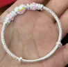 銀意坊愛(ài)心兒童銀手鐲女12歲10歲小學(xué)生女孩女童銀鐲子純銀琺瑯新年禮物 【6-15歲】愛(ài)心大童銀手鐲約18克 曬單實(shí)拍圖