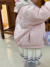 OAK FAMILY寶寶加厚棉服兒童冬保暖百搭外套嬰兒百搭拉鏈夾棉開(kāi)衫棒球服 淺粉 90 cm 曬單實(shí)拍圖