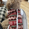 嬉皮狗（hipidog）過(guò)年喜慶狗狗衣服立體小熊圣誕針織衫泰迪比熊小型犬貓咪寵物毛衣 德羅紅 M 建議體重5-8斤 曬單實(shí)拍圖