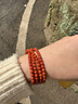 一抹紅天然原礦無(wú)膠川料瓦西料手工珠多圈108柿子紅南紅手串 4mm【無(wú)膠，帶原產(chǎn)地涼山證書(shū)】 曬單實(shí)拍圖