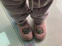 小豬班納（PEPCO）兒童男女孩雪地靴室內外居家加絨加厚軟底包跟保暖棉拖鞋 粉色 34 曬單實(shí)拍圖