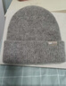 玖慕（JIUMU）山羊絨大頭圍保暖毛線(xiàn)帽秋冬羊毛針織帽冷帽冬帽堆堆帽防寒帽子女 曬單實(shí)拍圖