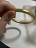 周大生黃金手鐲足金古法素圈泥鰍背手鐲送老婆媽媽節日生日新年禮物 約22.4g 56圈口 曬單實(shí)拍圖