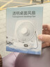 卡培登桌面風(fēng)扇6寸usb小風(fēng)扇冰爽清涼電風(fēng)扇學(xué)生宿舍辦公室便攜式電風(fēng)扇 Z501/H8 透明白 曬單實(shí)拍圖