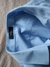 杉杉【DP免燙】長(cháng)袖襯衫男士藍色秋季商務(wù)休閑純棉襯衣 藍色小格 44  曬單實(shí)拍圖