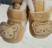 9i9嬰兒棉鞋學(xué)步鞋冬加厚加絨寶寶雪地靴軟底魔術(shù)貼防掉鞋0-1歲A188 曬單實(shí)拍圖