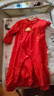 貝瑞加（Babyprints）嬰兒連體衣純棉新年衣服男女寶寶春節紅色爬服柔軟哈衣 紅90 曬單實(shí)拍圖