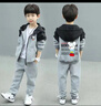 男童秋裝套裝2025秋季新款洋氣中大兒童裝時(shí)髦運動(dòng)痞帥炸街男孩潮 灰色高端兩件套 常規 140 適合身高130cm左右 曬單實(shí)拍圖