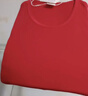 紅豆內衣女7A抑菌升級純棉大紅本命年套裝圓領(lǐng)薄款打底秋衣秋褲 曬單實(shí)拍圖