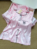 維多利亞的秘密 楊冪同款 維密宅度假系列水光綢印花短袖睡衣套裝家居服可外穿 85S8柔粉花環(huán)-短袖長(cháng)褲 11262801 XS 曬單實(shí)拍圖