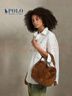 Polo Ralph Lauren 拉夫勞倫 Polo ID 女配 經(jīng)典款牛絨面革挎包RL53629 999-棕色 ONE 曬單實(shí)拍圖