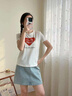 ONLY2026春季新款輕薄透氣微透立體刺繡短款正肩T恤女|126101070 A43奶油白色 M 曬單實(shí)拍圖