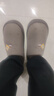 華美健步純色半包棉拖男女保暖加絨室內外穿棉拖鞋HM2506卡其色44-45碼 曬單實(shí)拍圖