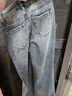三彩2026春季新款修身微喇牛仔褲水洗喇叭褲休閑長(cháng)褲通勤Z 曬單實(shí)拍圖