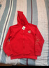 貴人鳥(niǎo)童裝春秋款男童套裝兒童薄款紅色連帽外套中大童國潮運動(dòng)服 紅/G金邊醒獅K+G金云-黑/G金邊 130 曬單實(shí)拍圖