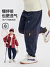 貝貝?王國兒童男女童一體絨衛褲運動(dòng)休閑褲加絨加厚 冬款/深海藍 130 曬單實(shí)拍圖