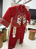 貝瑞加（Babyprints）寶寶連體衣加厚夾棉新年哈衣春節紅色爬服百天喜慶衣服保暖 73 曬單實(shí)拍圖