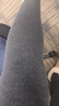 蕉內（Bananain）熱皮302++連褲襪女士休閑抗菌防臭加厚加絨顯瘦保暖打底褲襪秋冬 【連腳】黑花灰 1條 均碼 S-M 曬單實(shí)拍圖