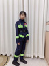 芭麥圖消防員衣服兒童 橙色衣服幼兒園小朋友消防服演出服小學(xué)生消防服 新款藏藍色消防服套餐一 140 曬單實(shí)拍圖