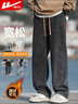 回力牛仔褲男春夏季男士美式褲子男寬松直筒休閑褲男闊腿褲子百搭男褲 曬單實(shí)拍圖