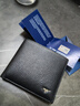 七匹狼錢(qián)包禮盒裝頭層牛皮男士短款真皮錢(qián)票夾生日禮物送爸爸送男友老公 黑色橫款 曬單實(shí)拍圖