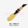 周六福（ZLF）  黃金吊墜男女款足金貔貅編織頸繩送男友 定價(jià) 常規中款-2.32g 曬單實(shí)拍圖