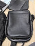 INSHE男士雙肩包2025新款大容量通勤商務(wù)真皮旅行背包14寸筆記本電腦包 黑色 曬單實(shí)拍圖