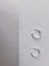 XMCK老鳳凰999純銀足銀時(shí)尚輕奢碎銀幾兩幾何氣質(zhì)百搭耳環(huán)名媛耳釘 碎銀幾兩銀色 曬單實(shí)拍圖