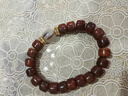 QMXD藏式牦牛骨手串男女玉化老料單圈手鏈佛珠文玩老型珠念珠手持 主圖款 曬單實(shí)拍圖