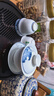 蘇氏陶瓷三才蓋碗手繪青花陶瓷薄胎功夫泡茶碗帶兩個(gè)茶杯禮盒裝 曬單實(shí)拍圖