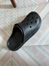 樸西洞洞鞋女士夏季靜音防滑外穿增高軟底涼拖鞋男 珍珠黑 44-45 曬單實(shí)拍圖
