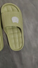 秋沐熙居家拖鞋女士浴室洗澡靜音防滑EVA厚底軟彈涼拖 豆綠色 38-39 曬單實(shí)拍圖