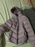 笛莎（DEESHA）童裝女童輕薄羽絨服2025秋冬新款女寶寶短款三防輕盈保暖外套 霧紫 150 【充絨量：63.2g】 曬單實(shí)拍圖