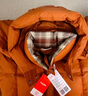 鴨鴨（YAYA）中長(cháng)款羽絨服女2025年新款冬季時(shí)尚復古休閑百搭連帽保暖鴨絨外套 日光橙色 L /165 曬單實(shí)拍圖