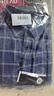 杉杉（FIRS）純棉磨毛襯衫中年爸爸裝商務(wù)休閑全棉格子襯衣男 藍綠格 39  曬單實(shí)拍圖