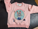 女童純棉柔軟飛袖衛衣秋冬季瘋狂動(dòng)物城亮片變圖案洋氣加絨衛衣 粉紅色【春秋款】 120 曬單實(shí)拍圖