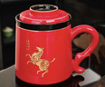 泥土故事國潮紅馬到成功高檔泡茶杯辦公杯禮盒裝馬年長(cháng)輩父親生日新年禮物 曬單實(shí)拍圖