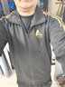 阿迪達斯（adidas）外套男女秋冬跑步運動(dòng)立領(lǐng)夾克外套保暖運動(dòng)服 黑/金 XL 曬單實(shí)拍圖