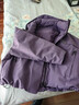 鴨鴨（YAYA）佟麗婭同款短款羽絨服女2025秋冬新款時(shí)尚休閑復古工裝派克服外套 紫色 M (160) 曬單實(shí)拍圖