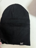 361°針織帽子春秋男加絨防寒滑雪騎行護耳保暖帽加厚毛線(xiàn)帽女 曜石黑 曬單實(shí)拍圖