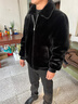 恒源祥貂絨皮草夾克男士冬季皮毛一體男加厚保暖大衣潮流休閑外套 曬單實(shí)拍圖