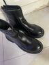 百麗踏馬丁靴女新款英倫風(fēng)歐貨秋冬短靴子平底顯瘦瘦靴春秋單靴 黑色單里 單層 【升級款專(zhuān)柜版】 39 (245mm) 【標準尺碼】 曬單實(shí)拍圖