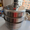 康巴赫304不銹鋼三層蒸鍋蒸籠復底大湯蒸鍋多功能鍋具32cm燃氣灶通用 曬單實(shí)拍圖