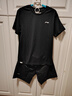 李寧短袖t恤男夏款速干透氣黑色AHST575-1-M 曬單實(shí)拍圖